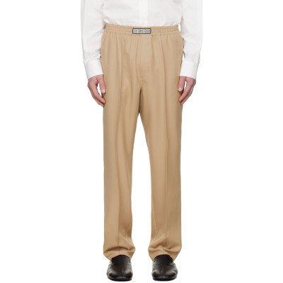 LGN Louis Gabriel Nouchi — Beige Wool Jogging Track Pants