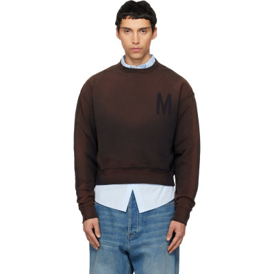 Moschino — Brown 'M' Logo Sweatshirt