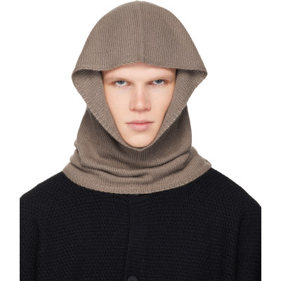 HOMME PLISSÉ ISSEY MIYAKE — Taupe Cashmere Winter Gear Snood