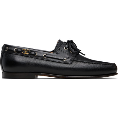 Valentino Garavani — Black Palm Avenue Loafers