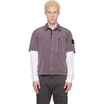 Stone Island — Purple 1200028 Nylon Metal ECONYL Shirt