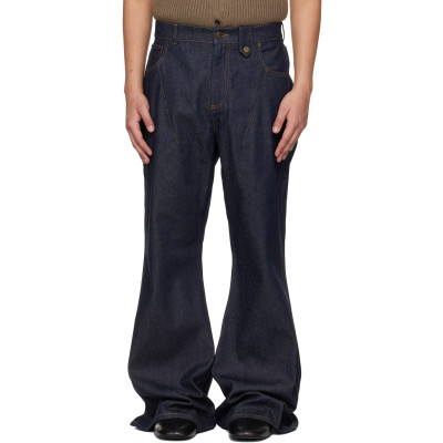 EGONlab — Navy Overscaled Jeans