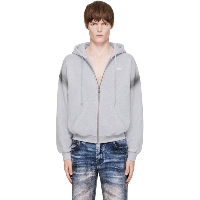 AVAVAV — AVAVAV Gray 'Avavav' Logo Zip Hoodie