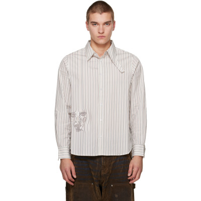 KidSuper — KidSuper White Striped Face Shirt