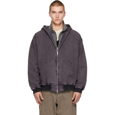 ssstein — ssstein Gray Vintage Hooded Jacket