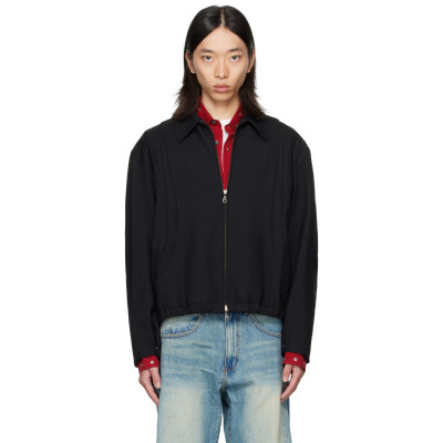 COOR — COOR Black Wool Blouson Jacket