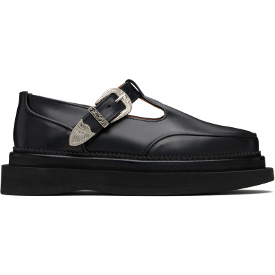 Toga Virilis — Toga Virilis Black Hard Leather Loafers