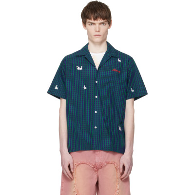Carne Bollente — Carne Bollente Blue 'Check Me Out' Shirt