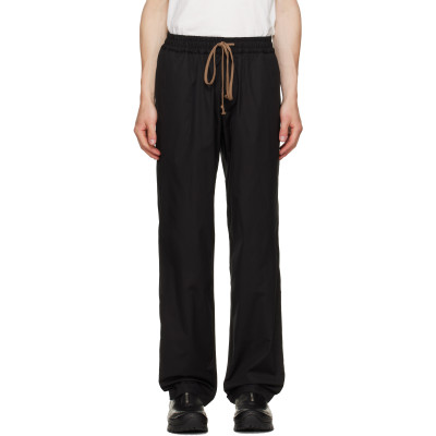 JKEEFER — JKEEFER Black Alec Drawcord Trousers