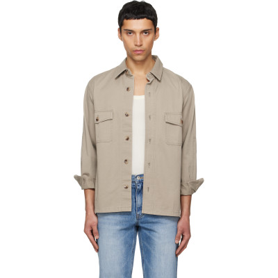 TONYWACK — TONYWACK Beige Washed Cotton Twill Overshirt