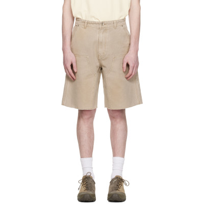 COOR — COOR Beige Over Dyed Bermuda Double Knee Shorts