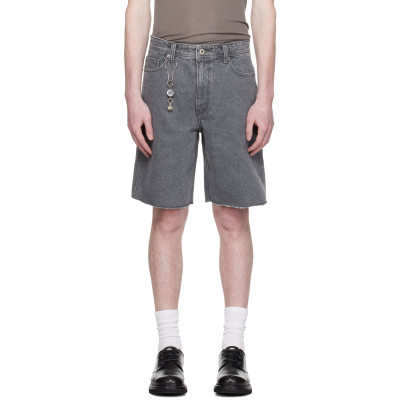 COOR — COOR Gray Washed Cutoff Denim Shorts
