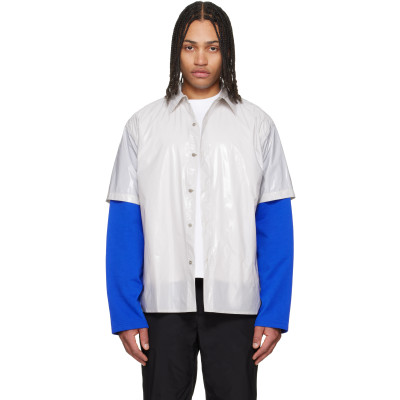 LII — LII Gray Gloss Short-Sleeve Shirt