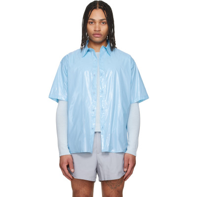 LII — LII Blue Gloss Short-Sleeve Shirt