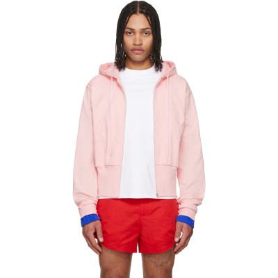 LII — LII Pink Wide Band Zip-Up Hoodie
