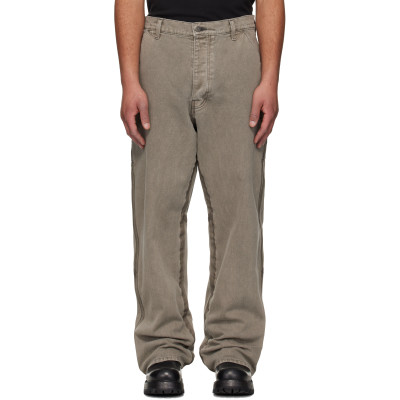 ALEXANDER DIGENOVA — ALEXANDER DIGENOVA Gray Underground Taped Seam Trousers