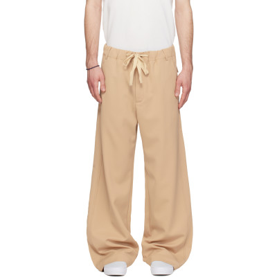 Sanderlak — Sanderlak Beige Tailored Drawstring Trousers
