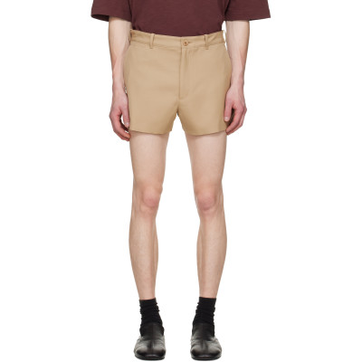 LGN Louis Gabriel Nouchi — LGN Louis Gabriel Nouchi Beige Suit Wool Shorts