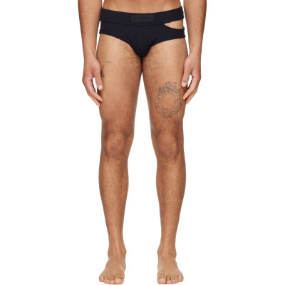 LGN Louis Gabriel Nouchi — LGN Louis Gabriel Nouchi Black Asymmetrical Opening Briefs