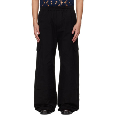 EGONlab — EGONlab Black Sculpted Track Trousers