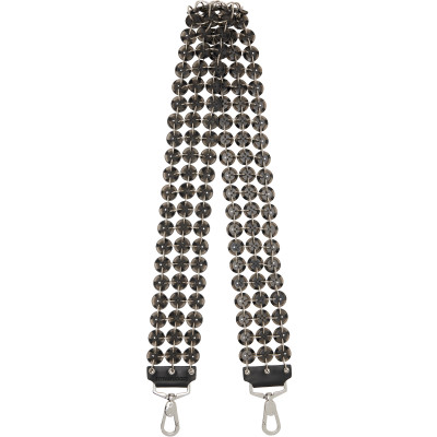 Stefan Cooke — Stefan Cooke Black & Silver Button Bag Strap