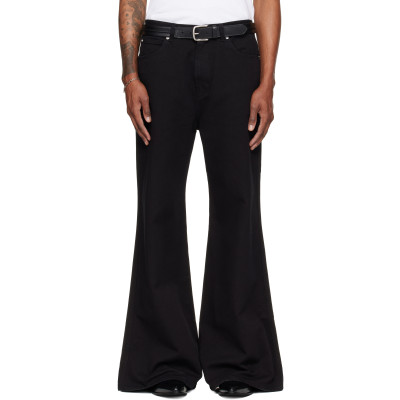 LU'U DAN — LU'U DAN Black Denim Phat Jeans