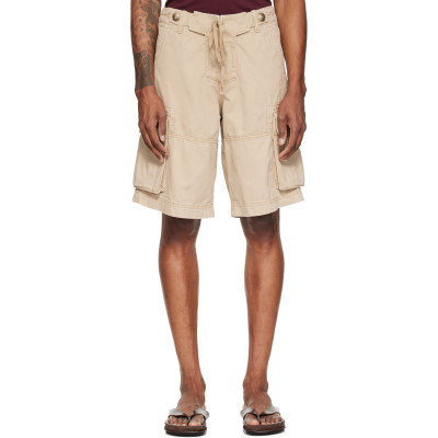 Raimundo Langlois — Raimundo Langlois Beige Double Fly Cargo Shorts