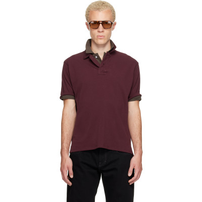 Raimundo Langlois — Raimundo Langlois Burgundy Layered Polo