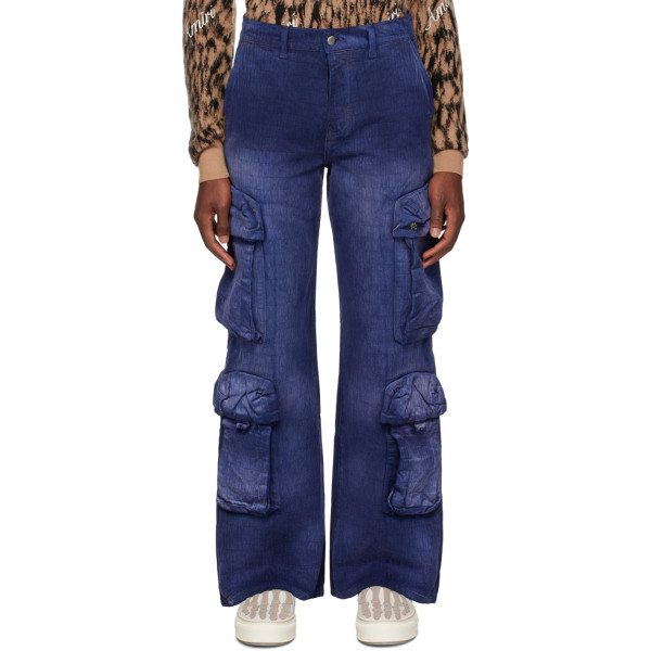 AMIRI — AMIRI Blue Jacquard Cargo Pants