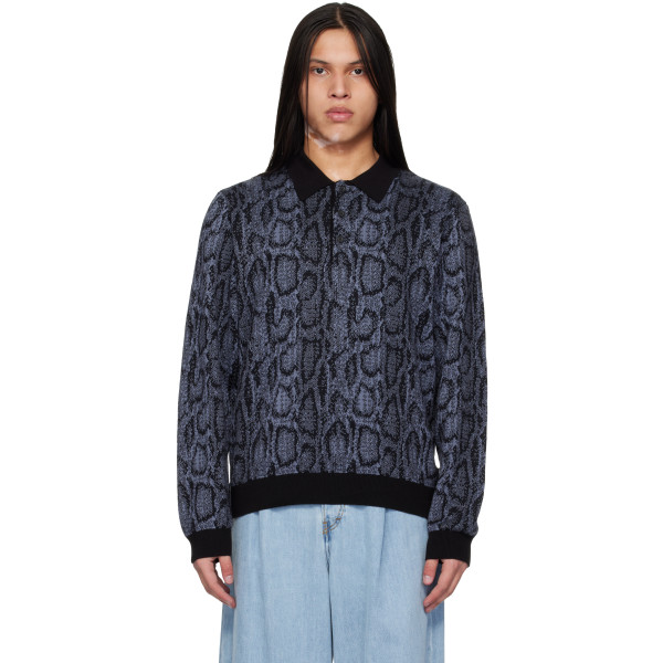 Carhartt WIP — Carhartt Work In Progress Blue & Black Snake Polo