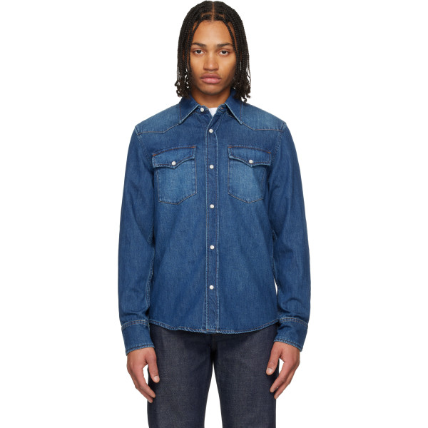 A.P.C. — A.P.C. Blue Western Denim Shirt