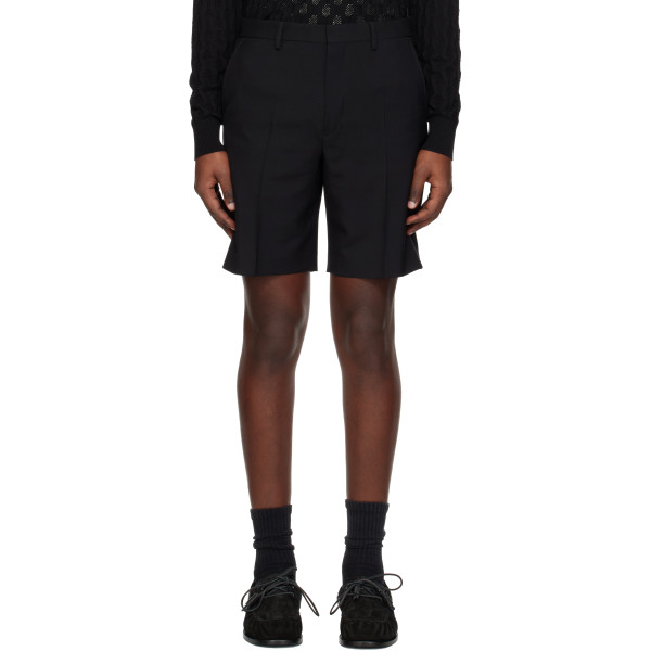 Dries Van Noten — Dries Van Noten Black Creased Shorts