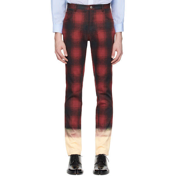 Maison Margiela — Maison Margiela Black & Red Skinny Jeans