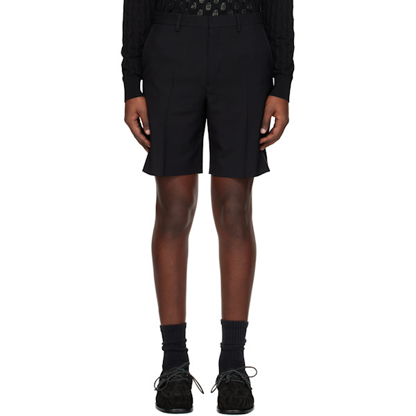 Dries Van Noten — Dries Van Noten Black Creased Shorts
