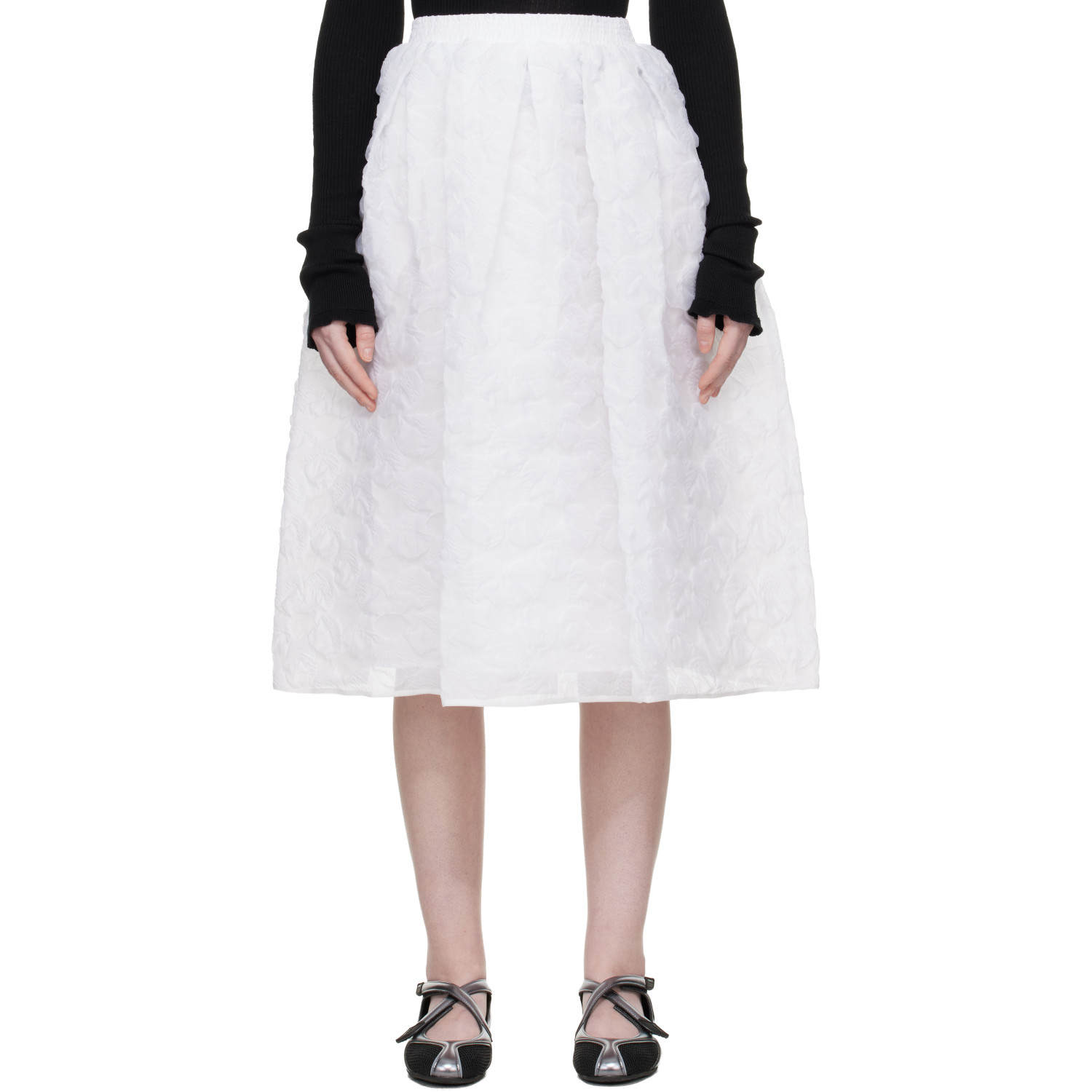 Cecilie Bahnsen Gloria Asymmetric Denim Skirt in Indigo | Smart Closet