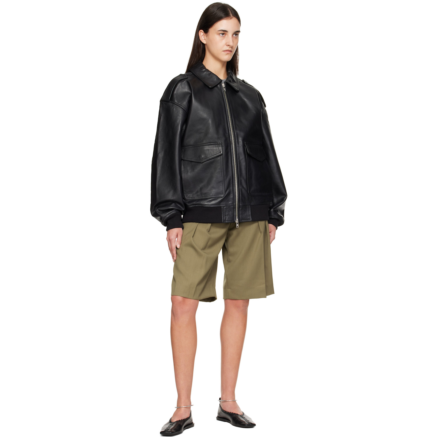 The Frankie Shop Jackie crocodile-effect jacket | Smart Closet