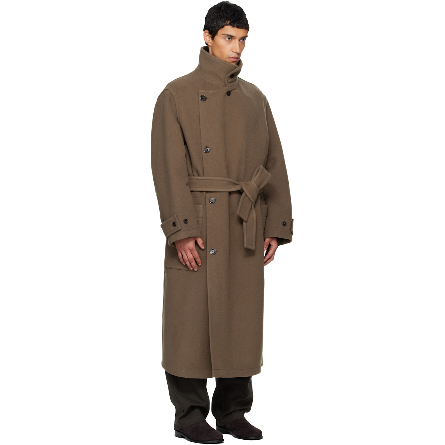 Wrap Coat CO1037LF1116 | LEMAIRE | FETCHING