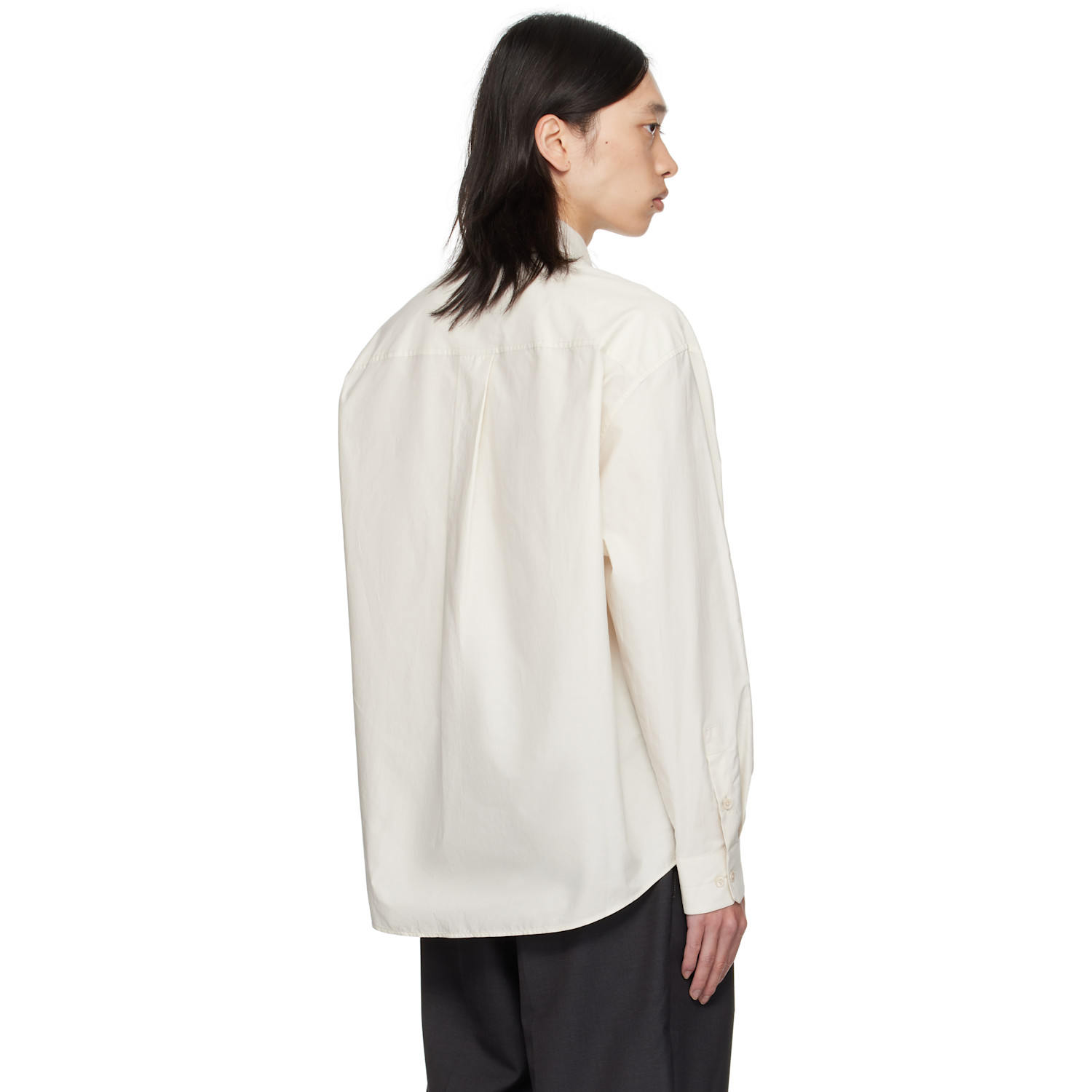 Lemaire Camp Collar Shirt in White | Smart Closet