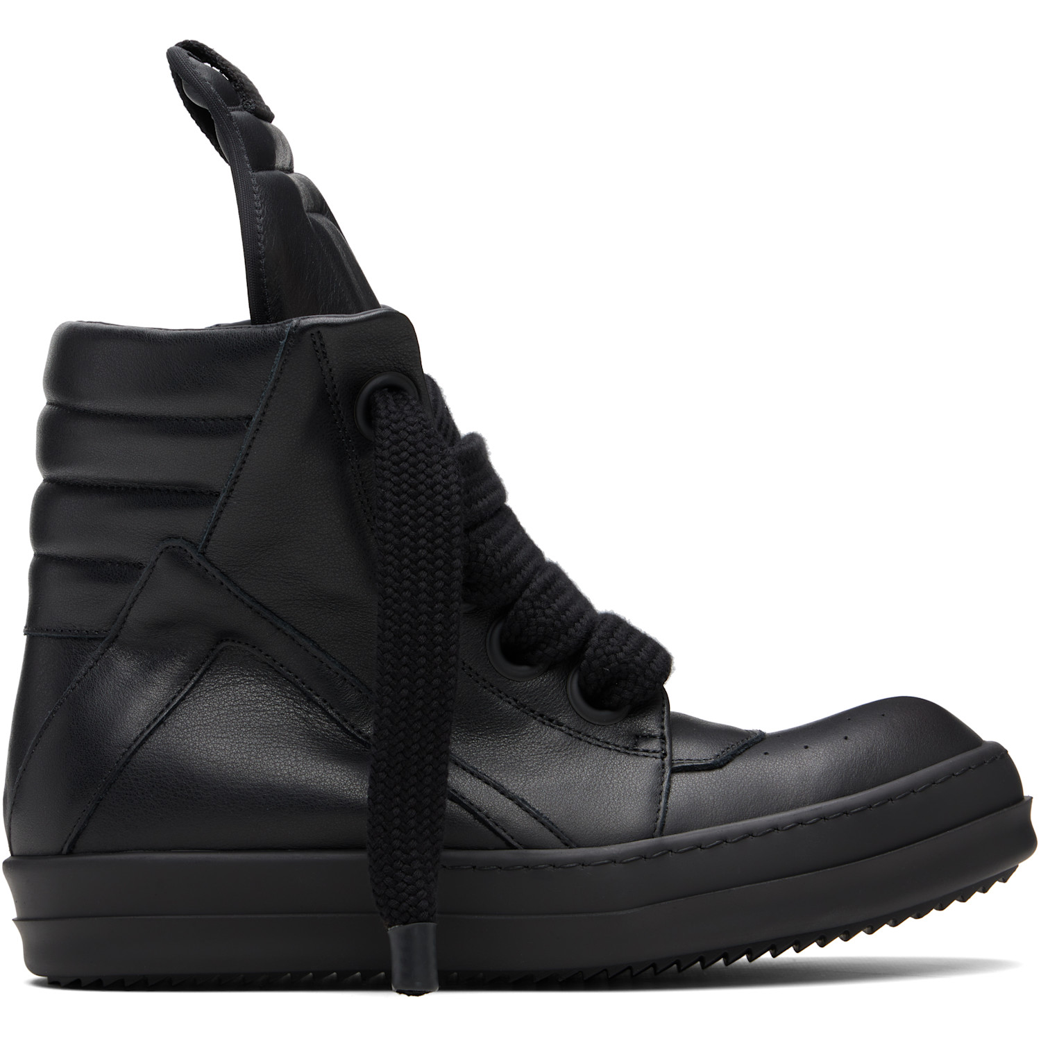 Rick Owens Black Mega Bumper Geobasket Sneakers | Smart Closet