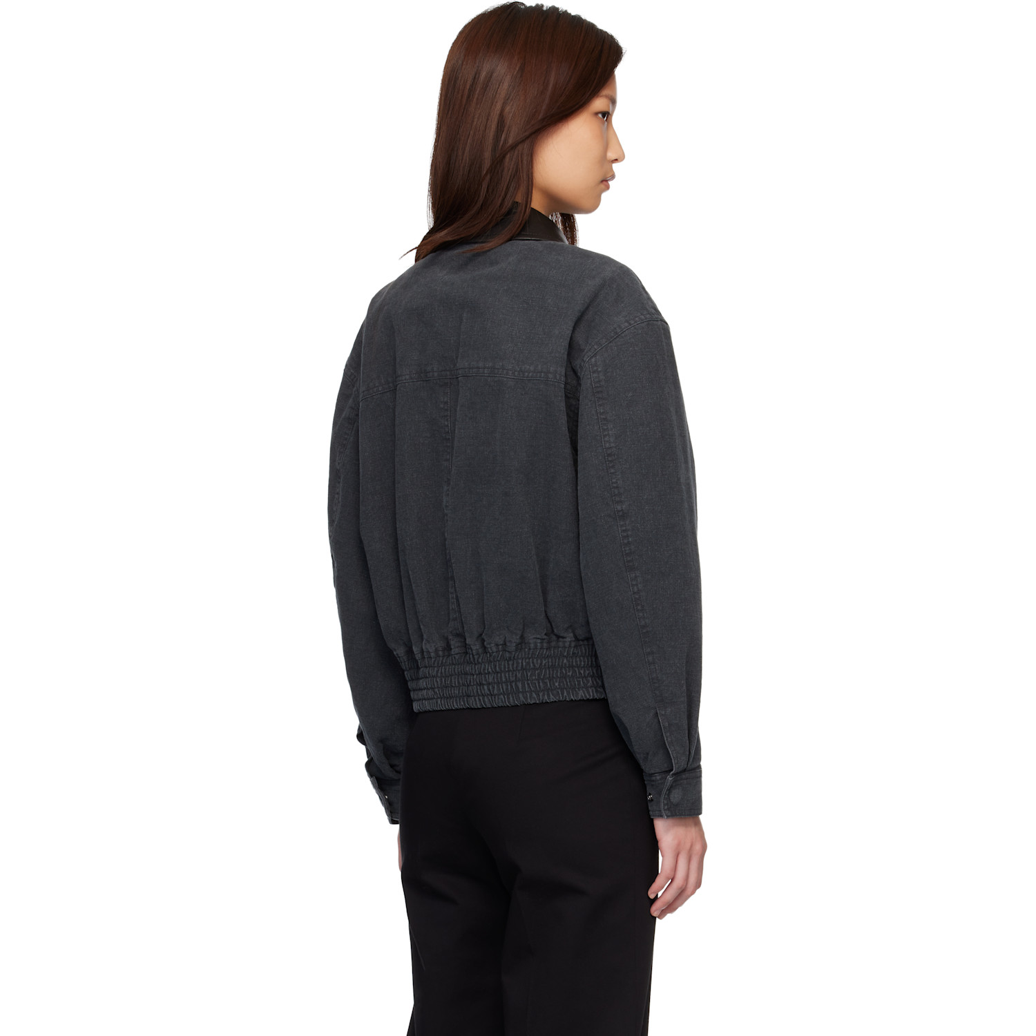 COOR Gray Cashmere High-Neck Coat | Smart Closet