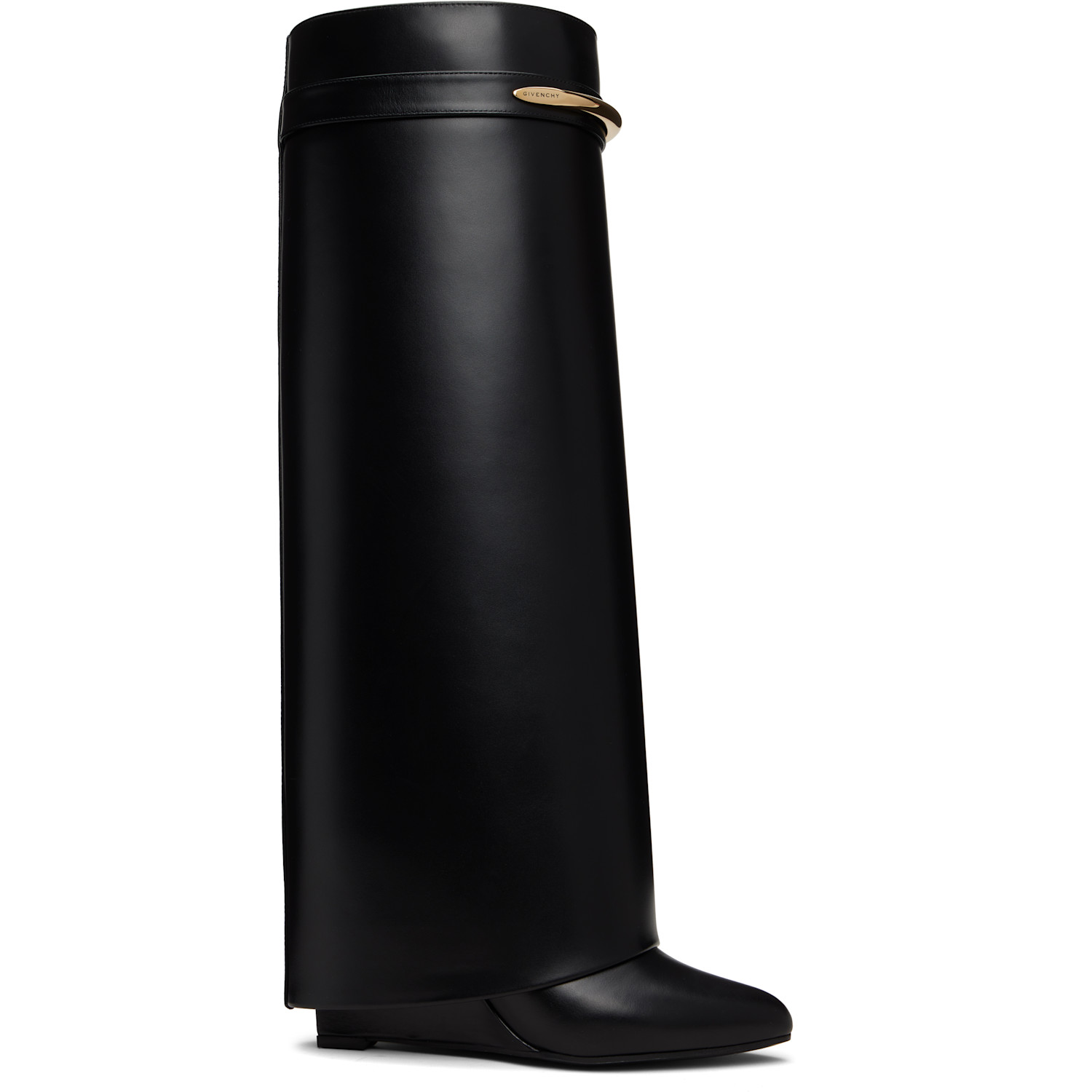 Givenchy Shark Lock wide-fit leather knee-high boots | Smart Closet