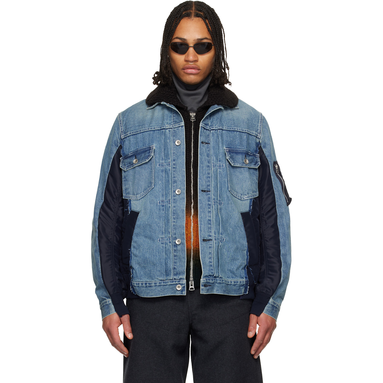 SACAI Reversible Matte Taffeta Jacket | Smart Closet