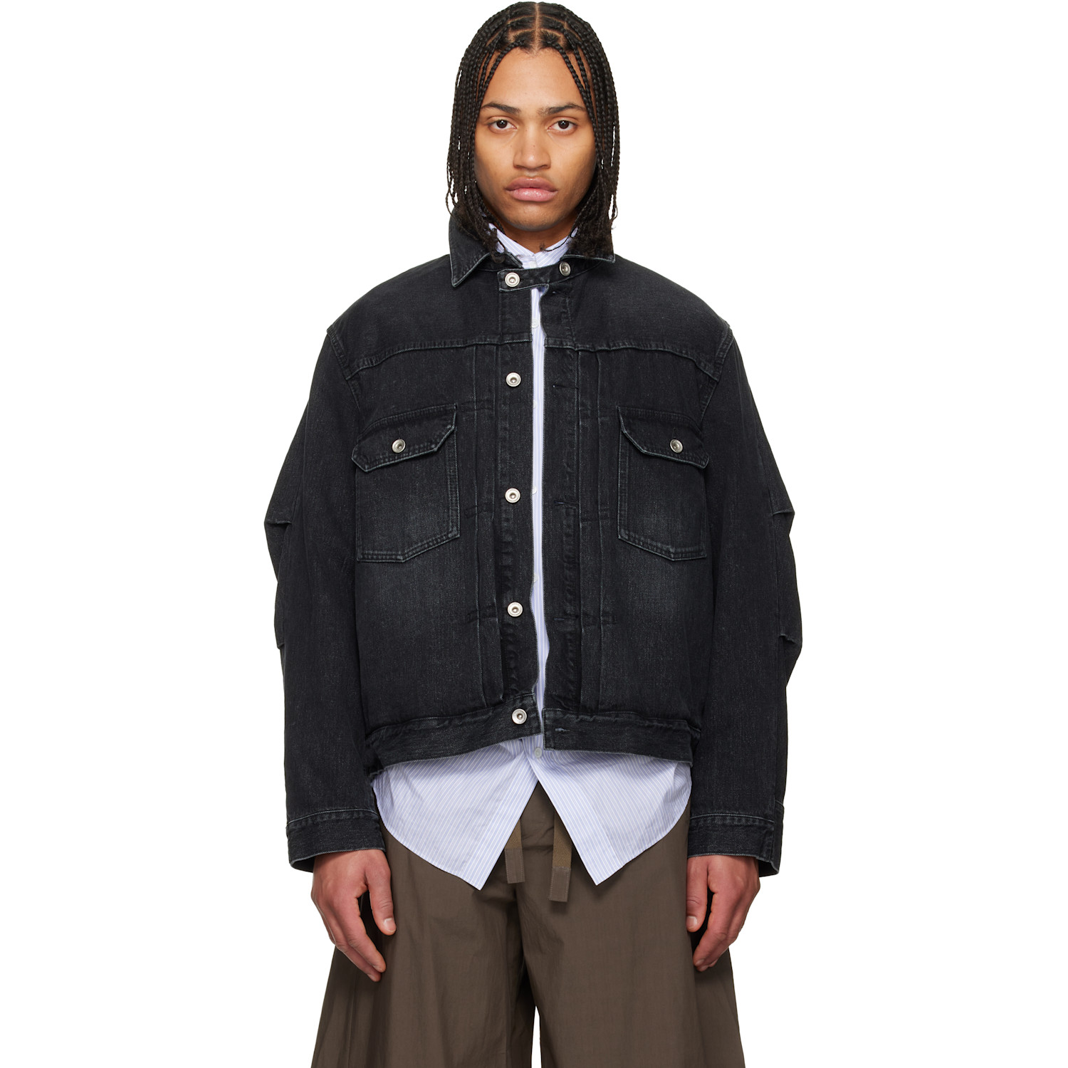 SACAI Reversible Matte Taffeta Jacket | Smart Closet