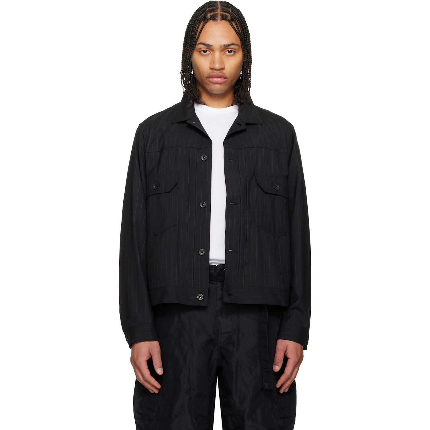 SACAI Reversible Matte Taffeta Jacket | Smart Closet