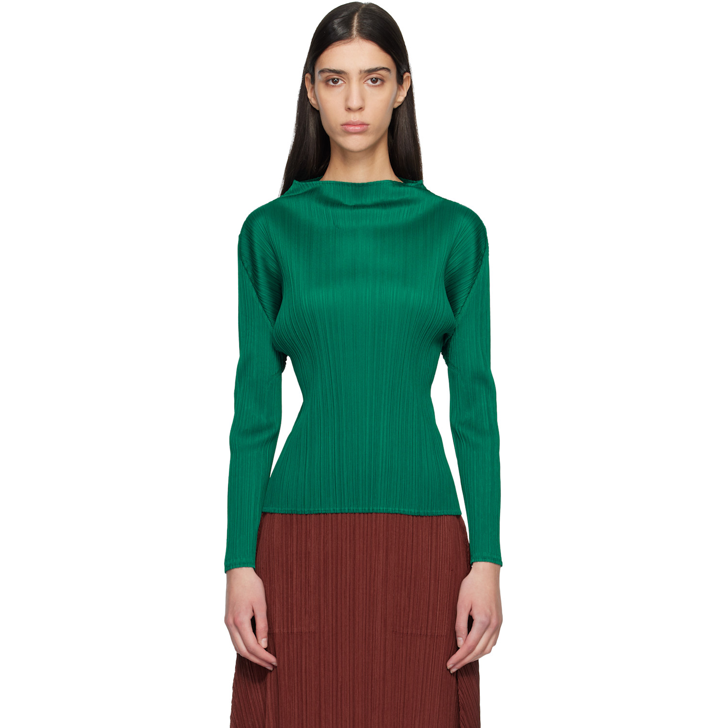 Pleats Please Issey Miyake pleated hooded crop top | Smart Closet