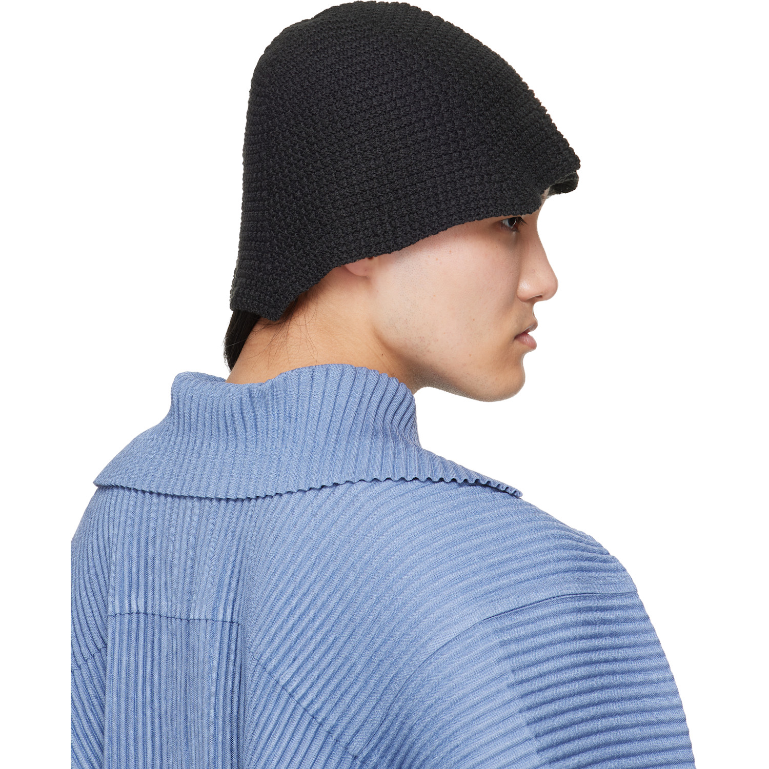 Homme Plissé Issey Miyake Black Pleats Cap | Smart Closet