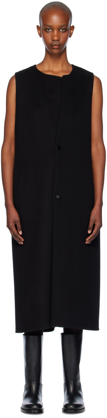 The Row Black Bardot Midi Dress
