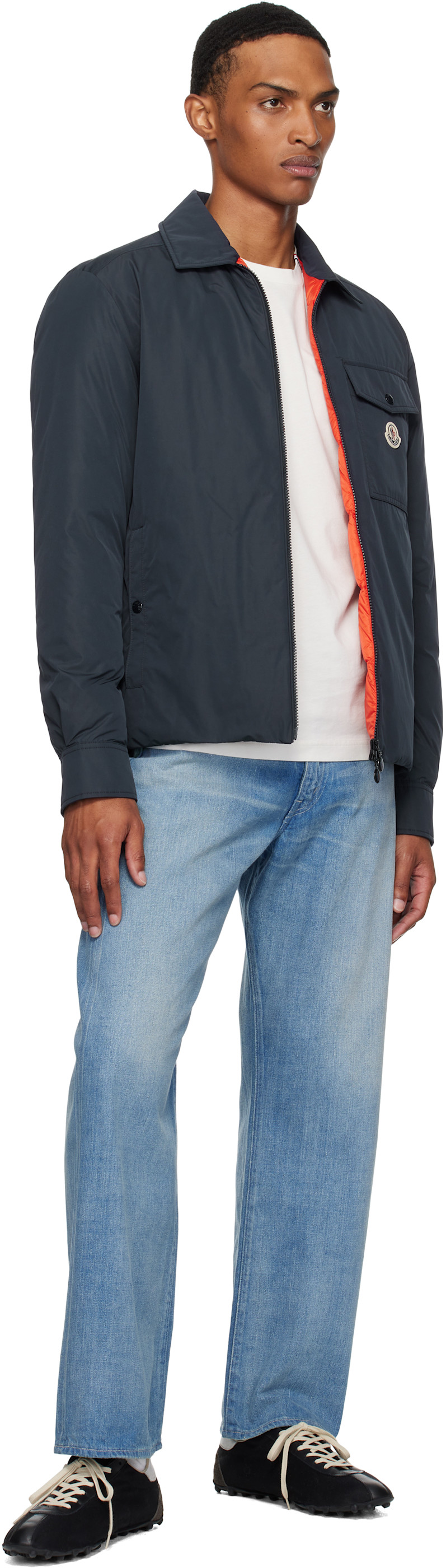 Moncler: Navy Archivio Vigeon Down Jacket | SSENSE