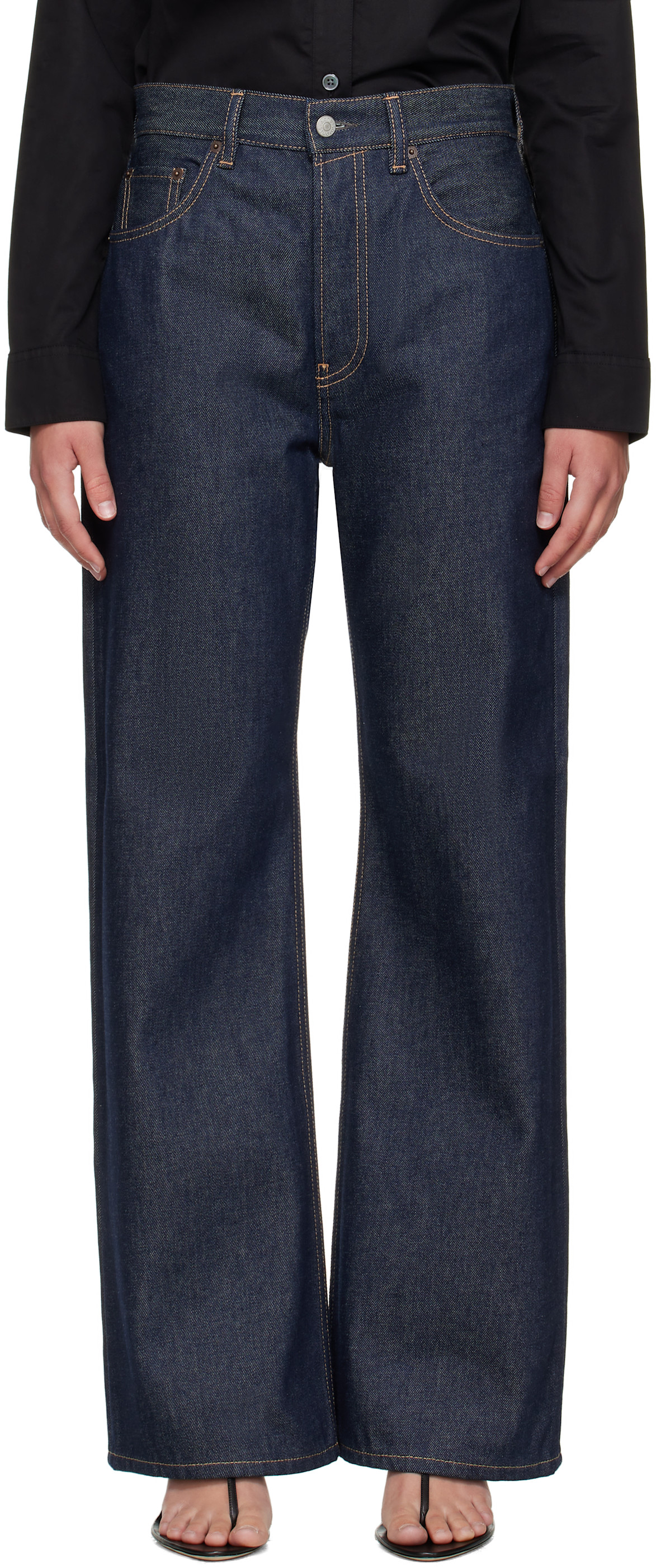 Acne Studios Navy Regular Fit 2021F Jeans