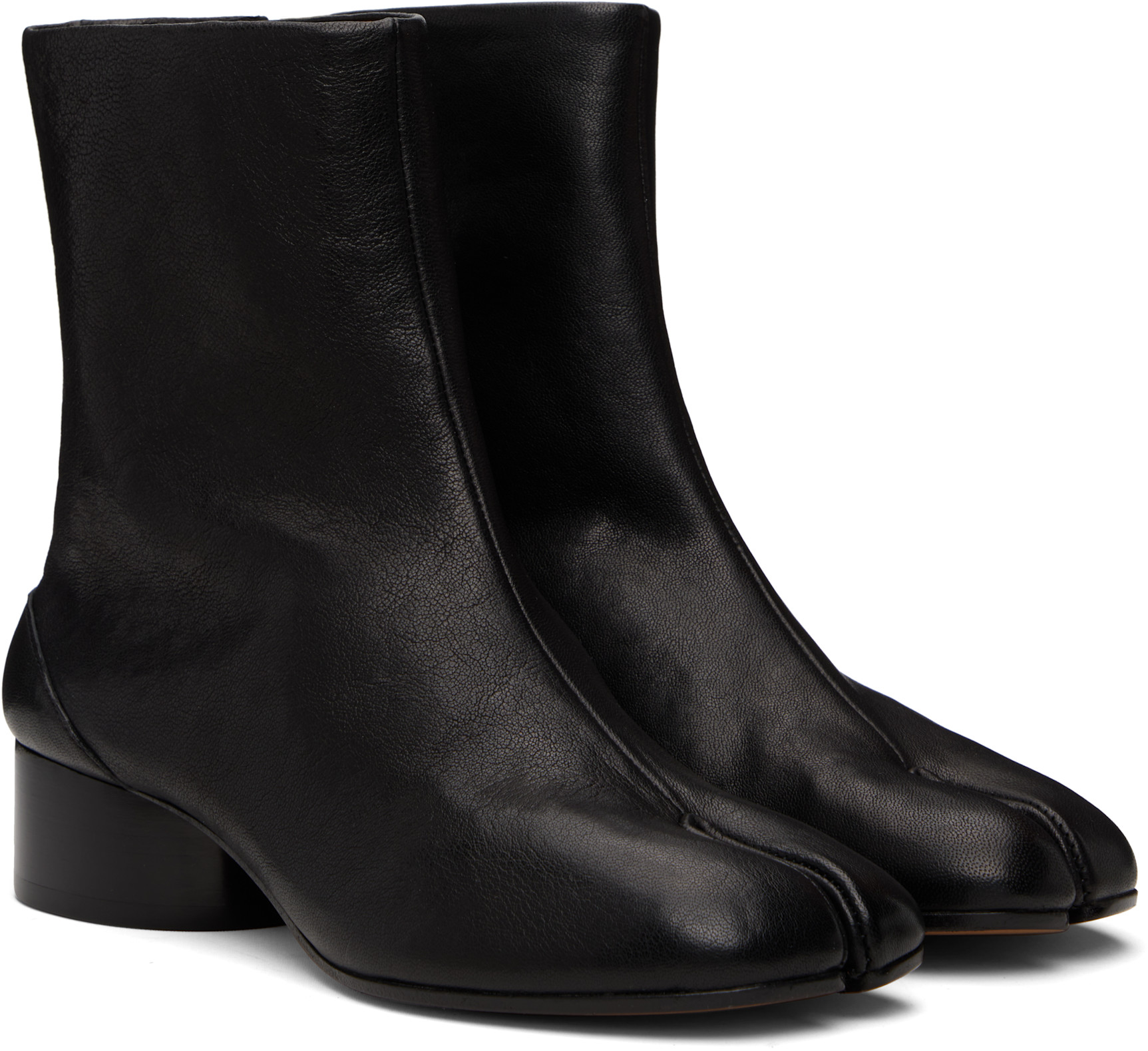 Maison Margiela: Black Tabi Ankle Boots | SSENSE